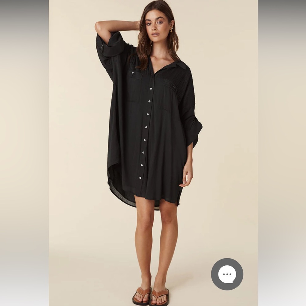 Spell and the Gypsy Collective Staple Linda Shirt Dress Charcoal XXL